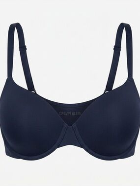 Calvin Klein Navy Molded T-Shirt Bra with Adjustable Straps various sizes